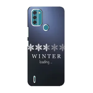 Зимние Чехлы для Нокиа С31 - прозрачный фон (Winter loading)