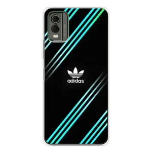Чехлы Адидас для Nokia C32 (AlphaPrint) (Адидас с полосами)