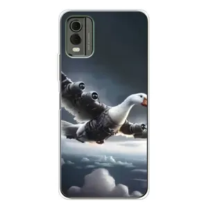 Чехол с мемом Тралалело тралала на Nokia C32 (Бомбардини гусини)