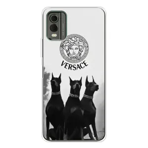 Чехлы VERSACE для Нокиа С32 (PREMIUMPrint) (Доберман Версаче)