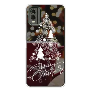 Рождественские Чехлы для Nokia C32 (VPrint) (Елочка узорная)