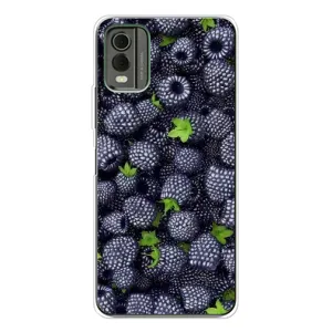 Чехлы с Фруктами для Nokia C32 (VPrint) (Ежевика)