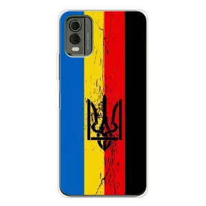 Украинские Чехлы для Nokia C32 с картинкой УПА (AlphaPrint) (Флаг УПА)