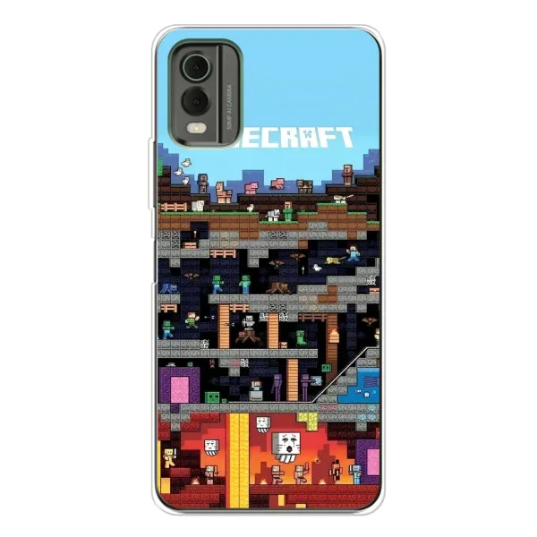 Чехол с принтом «фон Minecraft» для Nokia C32 Чехол с принтом «фон Minecraft» для Nokia C32