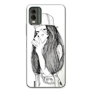 Чехол с печатью для Nokia C32 - (Мода) (AlphaPrint) (Фото девочки)