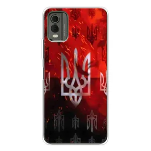 Украинские Чехлы для Nokia C32 с картинкой УПА (AlphaPrint) (ГЕРБ УПА)