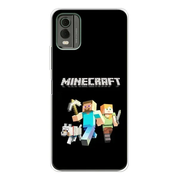 Чехол с принтом «герои Minecraft» для Nokia C32 Чехол с принтом «герои Minecraft» для Nokia C32