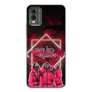 Чехол Гра в кальмара для Nokia C32 (Охранники Игра кальмара)