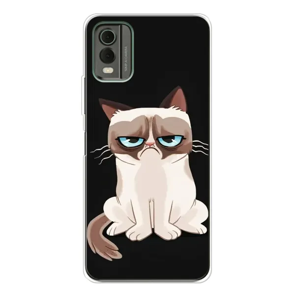 Чехол с принтом «Грустный кот» для Nokia C32 Чехол с принтом «Грустный кот» для Nokia C32