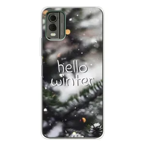 Новогодние, Праздничные Чехлы для Nokia C32 - 2024 год (Hello winter)