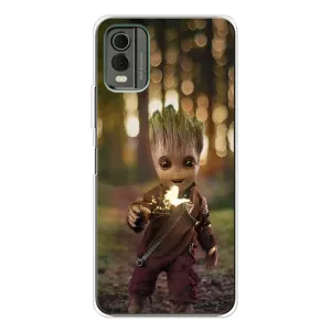 Чехол МАРВЕЛ для Нокиа С32 (AlphaPrint) (I am Groot)