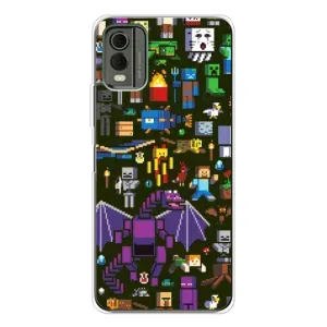Чехол Майнкрафт на Nokia C32 (AlphaPrint) Minecraft (Коллаж Майнкрафт)