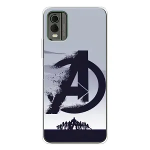 Чехлы с героями Марвел Nokia C32 (VPrint) (Команда А)