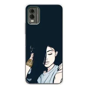 Чехол с печатью для Nokia C32 - (Мода) (AlphaPrint) (Красивая девочка)