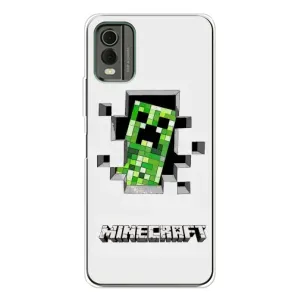 Чехол Майнкрафт на Nokia C32 (AlphaPrint) Minecraft (крипер Майнкрафт)