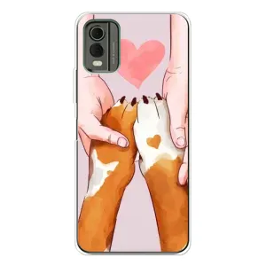 Чехлы с собаками для Nokia C32 (VPrint) (Любовь к собакам)