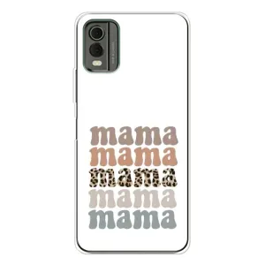 Чехол с принтом «Текстовый коллаж мама» для Nokia C32