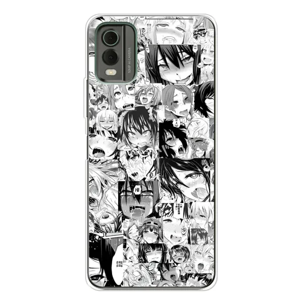 Чехол с принтом «Ahegao manga» для Nokia C32
