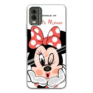Эксклюзивный чехол для Nokia C32 (AlphaPrint - Мультяшные) (Маус Минни)