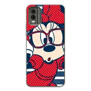 Эксклюзивный чехол для Nokia C32 (AlphaPrint - Мультяшные) (Маус в очках)