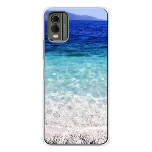 Силиконовый чехол с КАРТИНКАМИ лето для Nokia C32 (AlphaPrint) (Море)