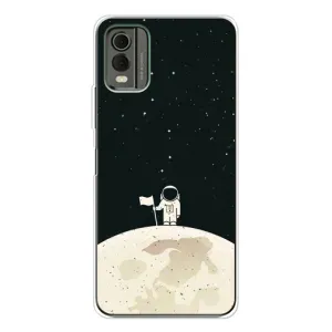 Космические Чехлы для Нокиа С32 (VPrint) (На луне)
