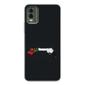 Чехлы (ART) Цветы на Nokia C32 (VPrint) (Неожиданные цветы)