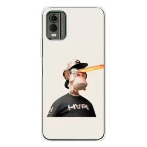 Чехлы с Обезьянами NFT для Nokia C32 (AlphaPrint) (обезьяна NFT в очках)