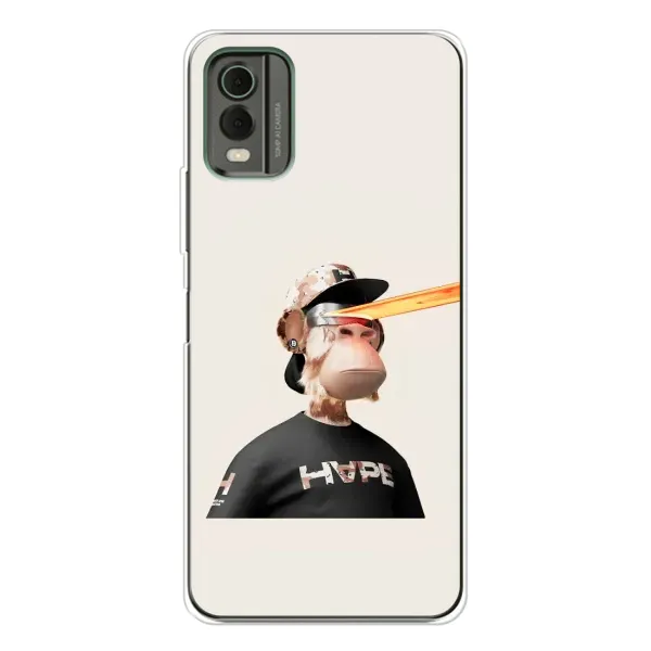 Чехол с принтом «обезьяна NFT в очках» для Nokia C32