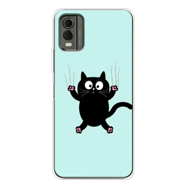 Чехол с принтом «Падающий кот» для Nokia C32 Чехол с принтом «Падающий кот» для Nokia C32