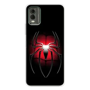 Чехол с человеком пауком для Nokia C32 - (AlphaPrint) (Паук марвел)