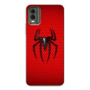 Чехол с человеком пауком для Nokia C32 - (AlphaPrint) (Паук Марвел)