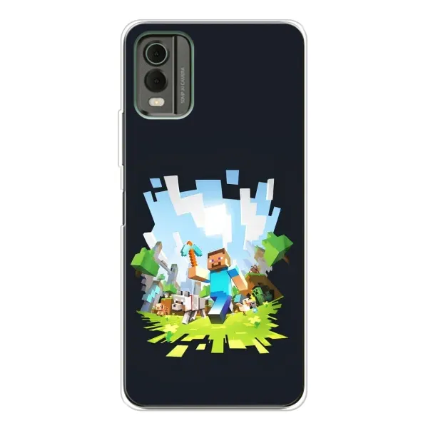 Чехол с принтом «персонажи Minecraft» для Nokia C32 Чехол с принтом «персонажи Minecraft» для Nokia C32