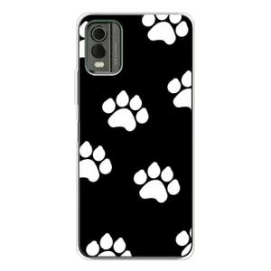 Чехлы с собаками для Nokia C32 (VPrint) (Следы собаки)