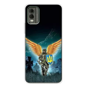 Чехлы с картинкой ЗСУ для Nokia C32 (AlphaPrint) (Солдат ЗСУ)