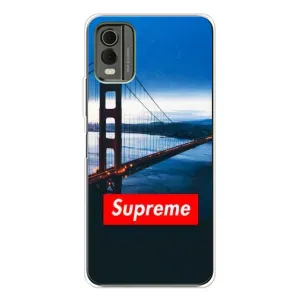 Чехол для Nokia C32 с картинкой Supreme (AlphaPrint) (Стиль Supreme)