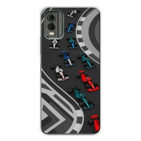 Чехол с принтом «Трасса Ф1» для Nokia C32