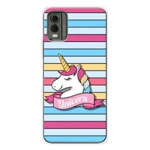 Чехол для Нокиа С32 - (Единорожки - Новинки) (AlphaPrint) (Unicorn)