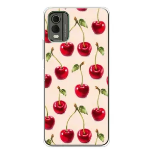 Чехлы с Фруктами для Nokia C32 (VPrint) (Вишня)