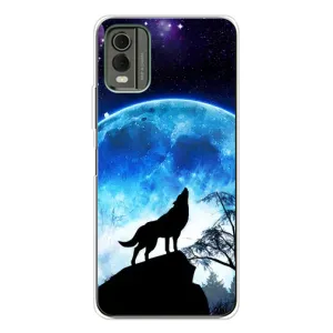 Защитные чехлы для Нокиа С32 (AlphaPrint) (ХИТ продаж) ВОЛК (Волк на луну)