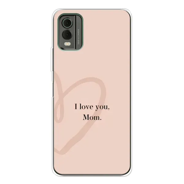 Чехол с принтом «Сердце маме» для Nokia C32 Чехол с принтом «Сердце маме» для Nokia C32