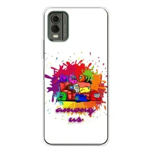 Чехол Амонг Ас для Nokia C32 (AlphaPrint) (Яркий АмонгАс)