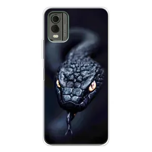 Чехол с картинкой «Хищники» для Nokia C32 (Черная змея)