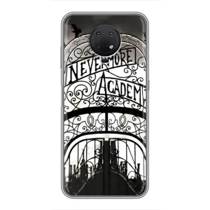 Чехол с дизайном Венздей 2 на Nokia G10 (Ворота Академии Невермор)