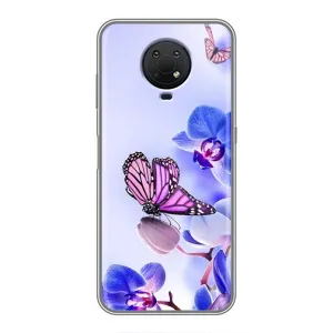 Чохли з квітами для Nokia G10 (VPrint) (Метелик на квітах)