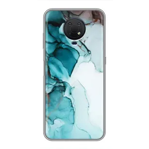 Чехол с принтом «Бирюзовый мрамор» для Nokia G10