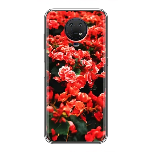 Чехол с принтом «Цветы красные» для Nokia G10