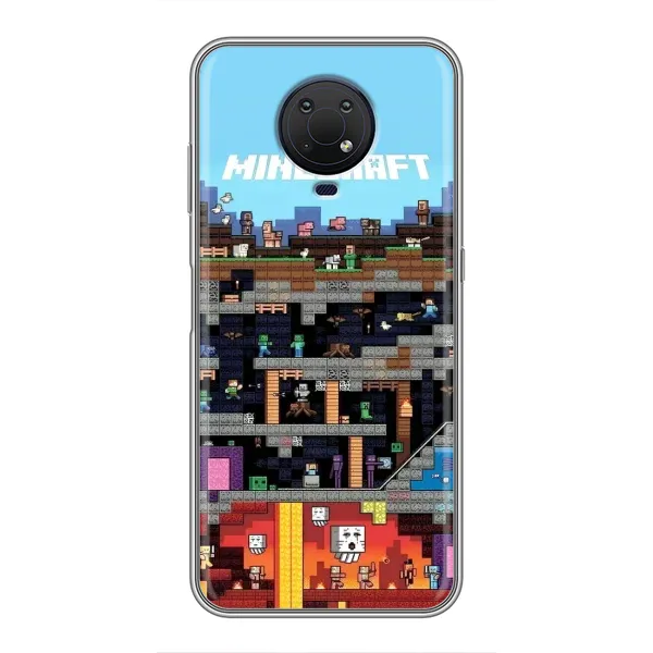 Чехол с принтом «фон Minecraft» для Nokia G10