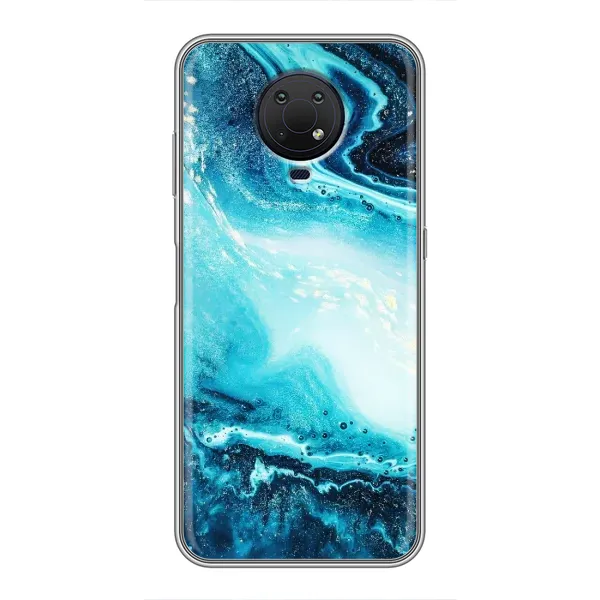 Чохол з принтом «Блакитний мрамор» для Nokia G10