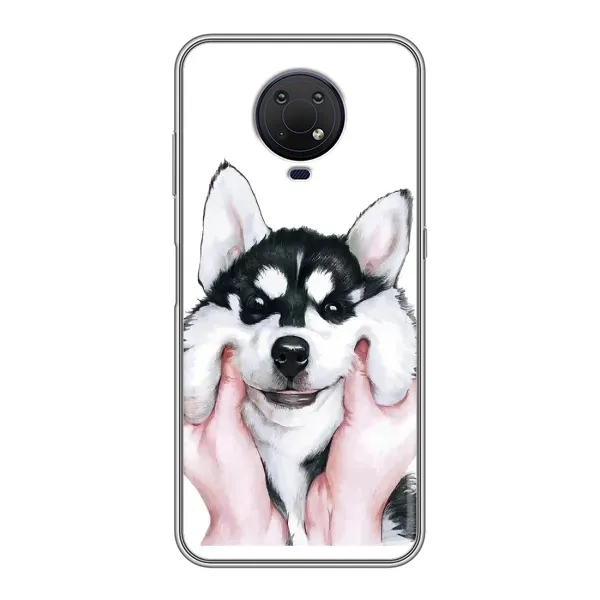 Чехол с принтом «Хаски улыбака» для Nokia G10